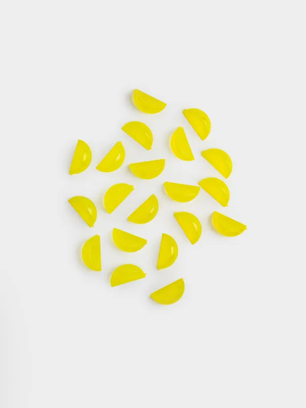 Set of cubes for cooling drinks, 20 pcs, plastic, yellow, Lemon, Sicily, image-0