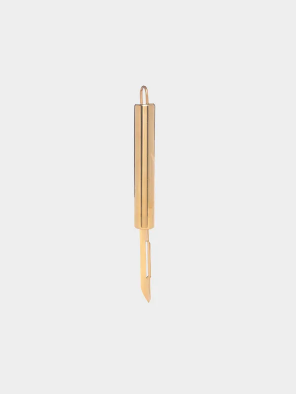 Vegetable peeler, 19 cm, steel, golden, Spiro gold, image-1