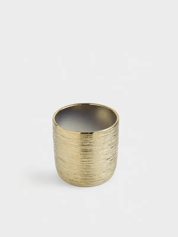 Planters, 14x14 cm, ceramic, golden, Galore, image-1