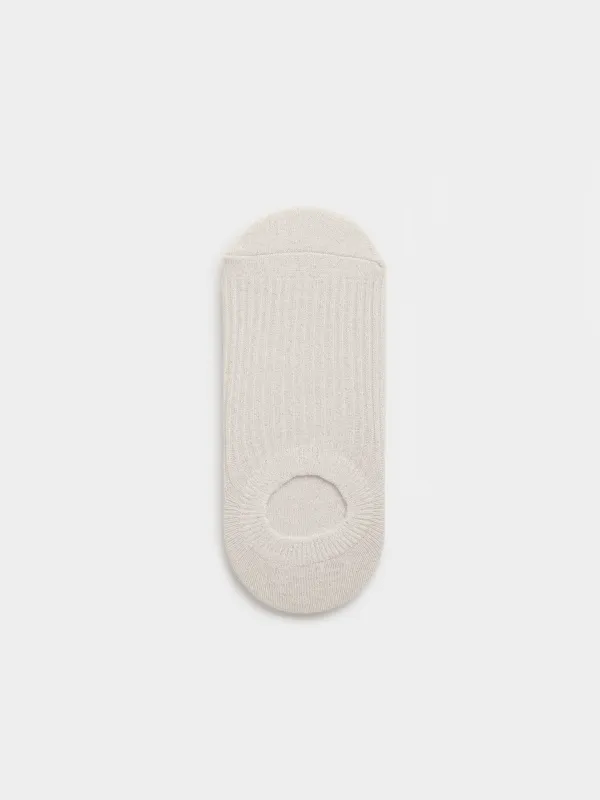 Women's no-show socks, size 36-38, cotton / nylon, light pink, Glint, image-0