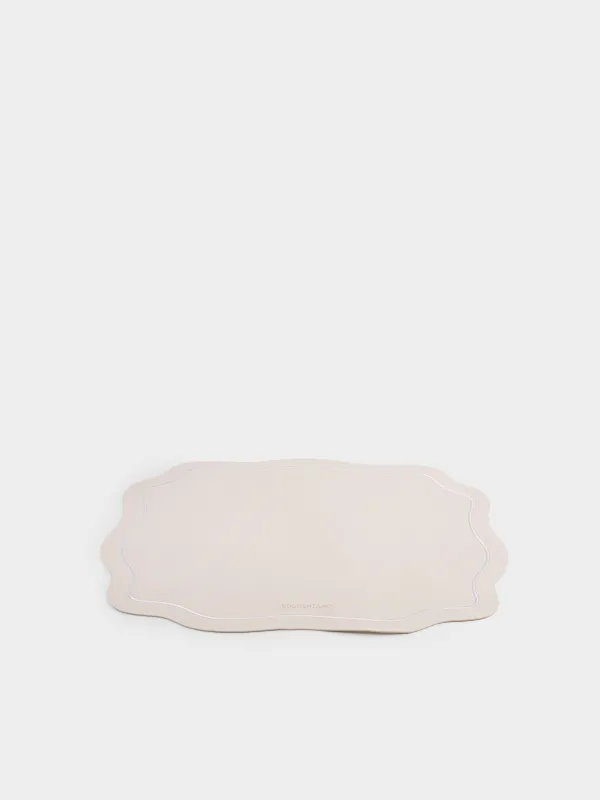 Placemat, 38x47 cm, PVC / polyester, shaped, milky, Vintage, Rock vintage, image-1