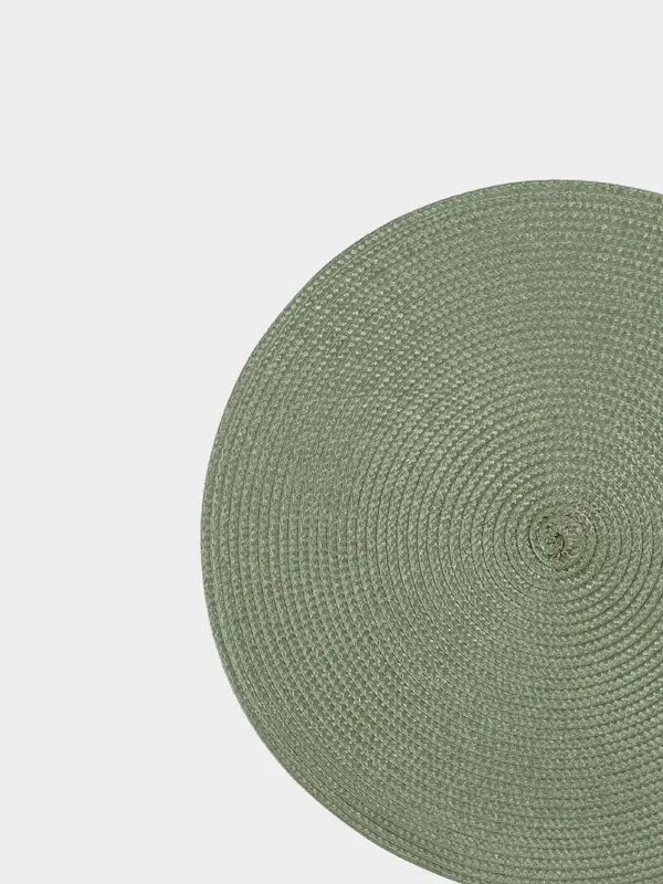 Napkin for appliances, 38 cm, polypropylene/PET, Round, Green, Circle, image-1