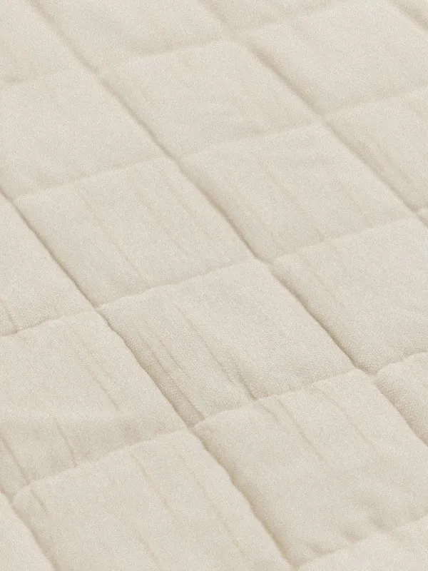 Bedspread, 220x240 cm, quilted, chenille/microfiber, beige, Squares, Stitch chenille, image-2