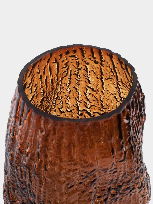 Flower vase, 24 cm, glass, brown, Frozen, image-2