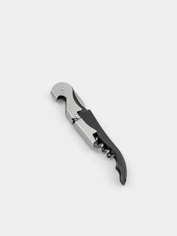 Waiter's knife, 12 cm, steel / plastic, black, Bar, image-1
