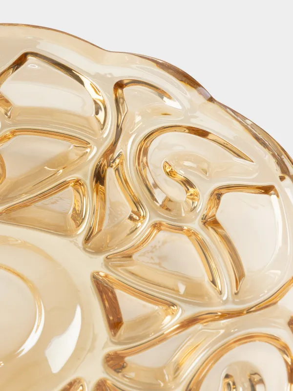 Dish, 32 cm, glass R, amber, Patterns, Gala, image-4