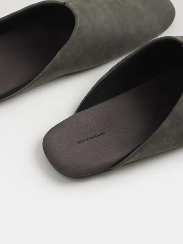 Men's home slippers, size 40-41, polyurethane/PVC, grey, Viderlen, image-2