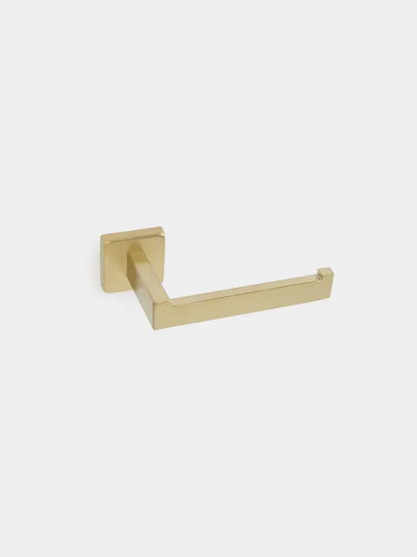 Toilet paper holder, 16 cm, wall-mounted, steel, gold, Trend, image-1