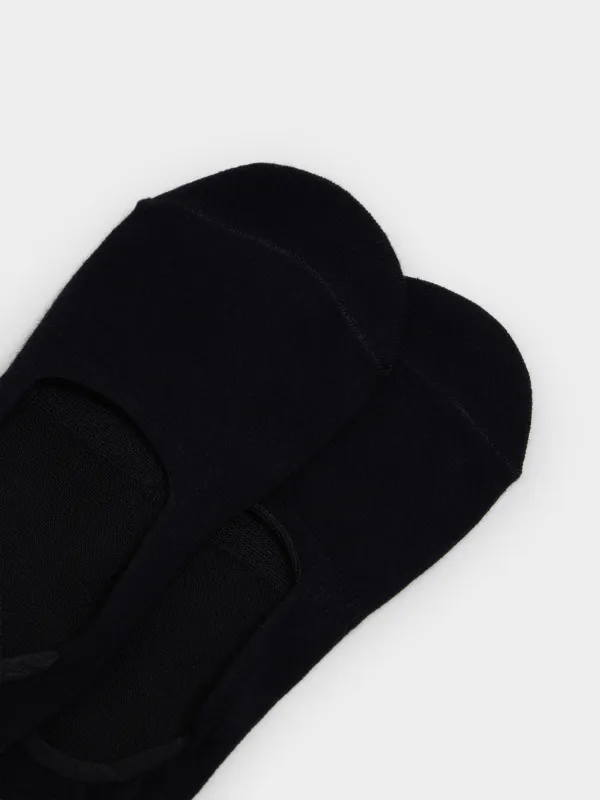 Men's track socks, Size 43-46, cotton / polyester, black, Basic, image-1