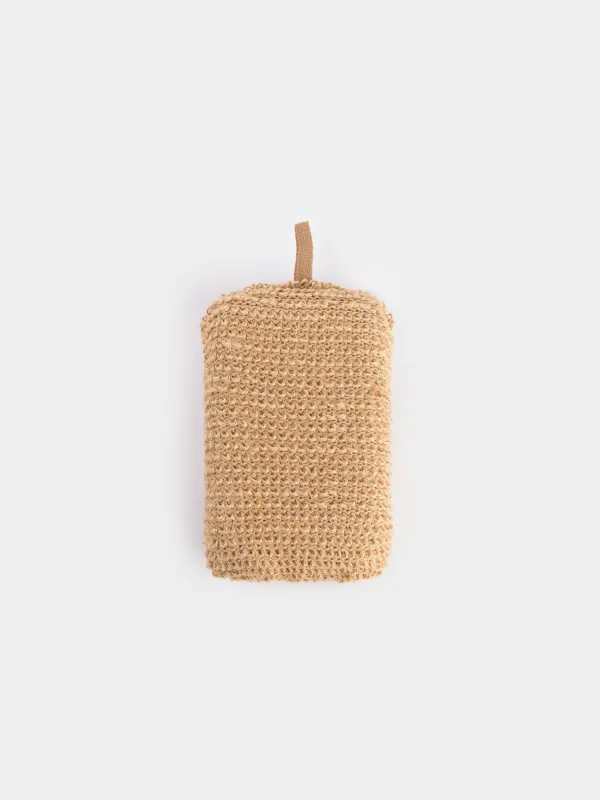 Body washcloth, 9x14 cm, hemp fiber / polyuritan, beige, Eco life, image-0