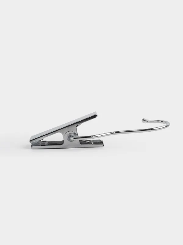 Scarf/shawl hanger, 12x4 cm, with clip, metal / plastic, Silver, Colorful house, image-3