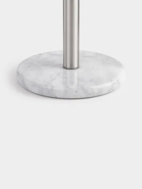 Paper towel holder, 32 cm, Steel / Marble, Silver, Crystal, Classic Marble, image-1