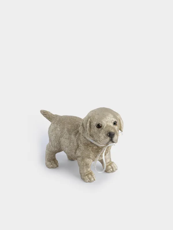 Statuette, 11x17 cm, polyresin, golden, Labrador, Dog, image-0