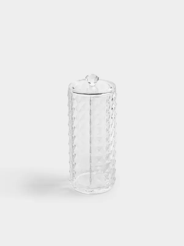 Cotton pad container, 18 cm, plastic, Kandy, image-0