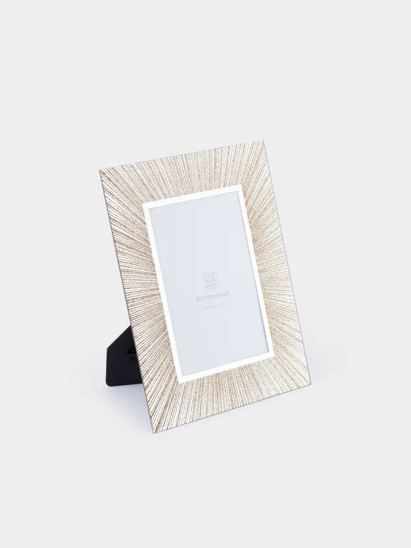 Photo frame, 17x22 cm, glass, Golden stripes, Actress, image-0