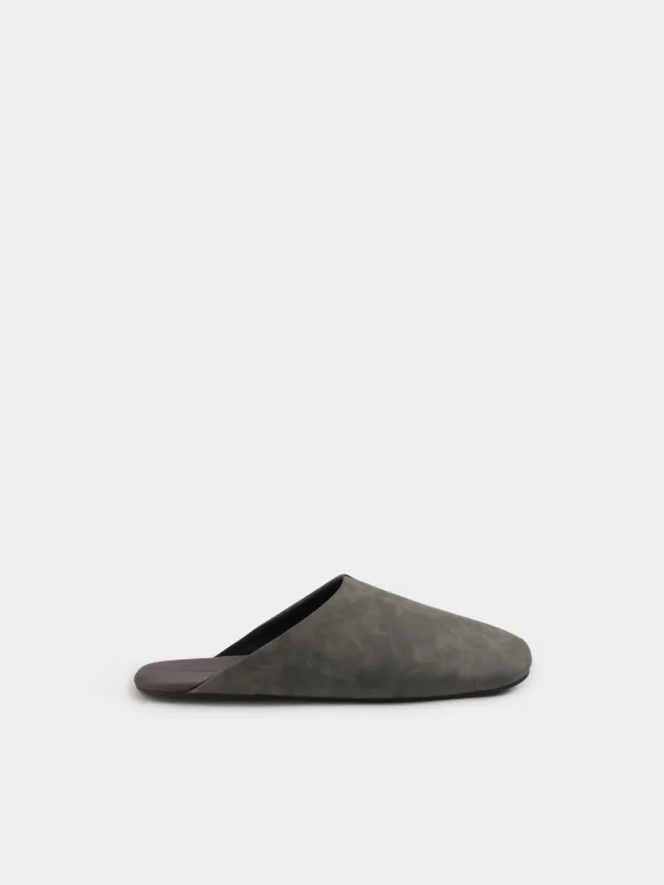 Men's home slippers, size 40-41, polyurethane/PVC, grey, Viderlen, image-0