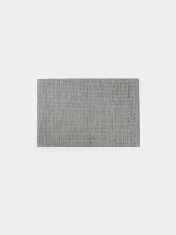 Placemat, 30x45 cm, PVC / polyester, rectangular, grey-blue, Strokes, Solid, image-0