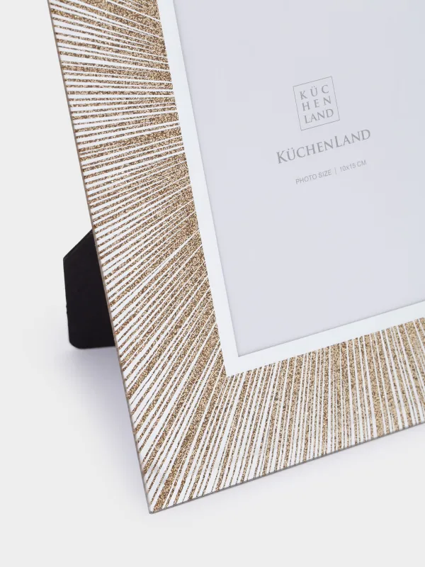 Photo frame, 17x22 cm, glass, Golden stripes, Actress, image-2