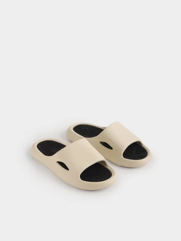 Women's slippers, size 38-39, EVA, milky black, Bouncy, image-4