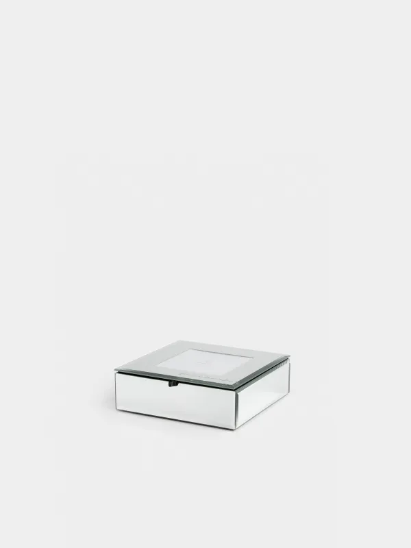Jewelry box, 15x5 cm, with photo, glass, Mirror, Glossy, image-0
