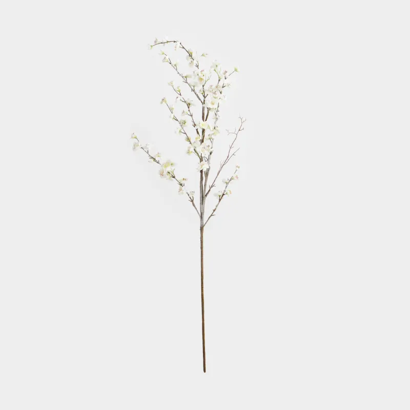 Decorative branch, 1.2 m, plastic / polyester, White Plum Blossom branch, Flower garden