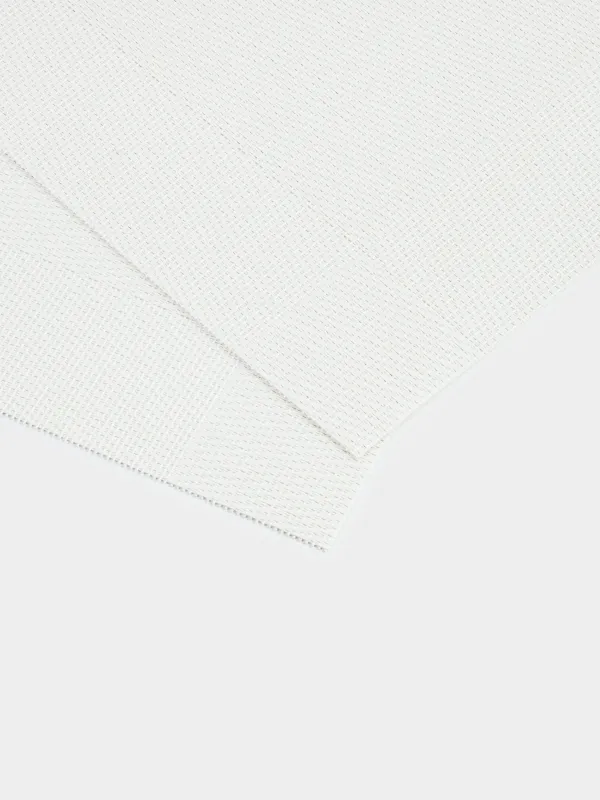 Placemat, 30x45 cm, 2 pcs, PVC / polyester, rectangular, milky, Mats, image-3