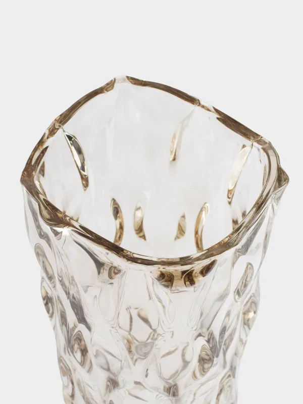 Flower vase, 29 cm, glass, amber, Allant, image-2