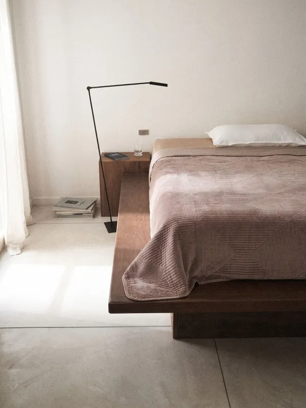 Bedspread, 220x240 cm, quilted, velvet/microfiber, brown, Rhombuses, Stitch velvet, image-0