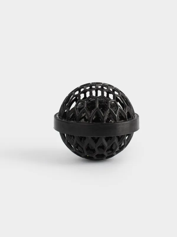 Bag cleaning ball, 2 pcs, 4 cm, plastic / rubber, black / white, Black clean, image-1