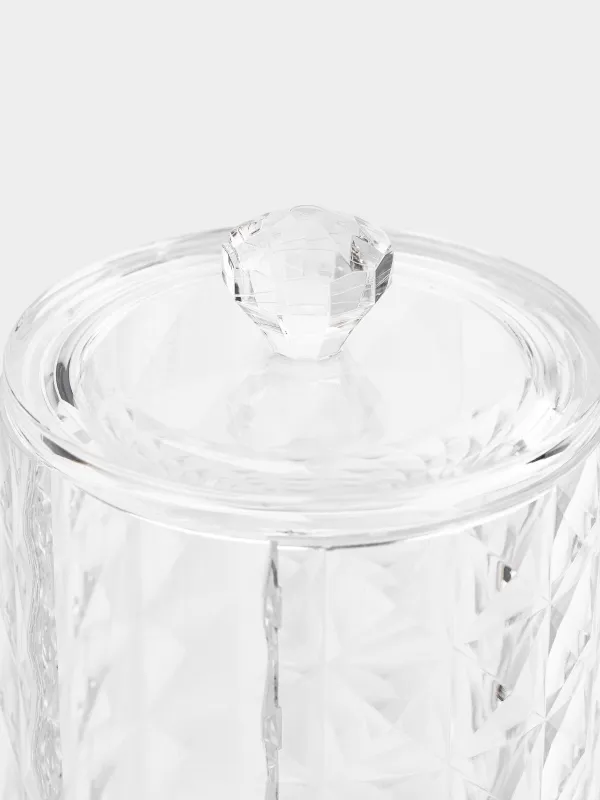 Cotton pad container, 18 cm, plastic, Kandy, image-2