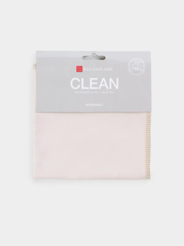 Cloth for furniture and equipment, 35x35 cm, microfiber, Suede, beige-pink, Clean, image-2