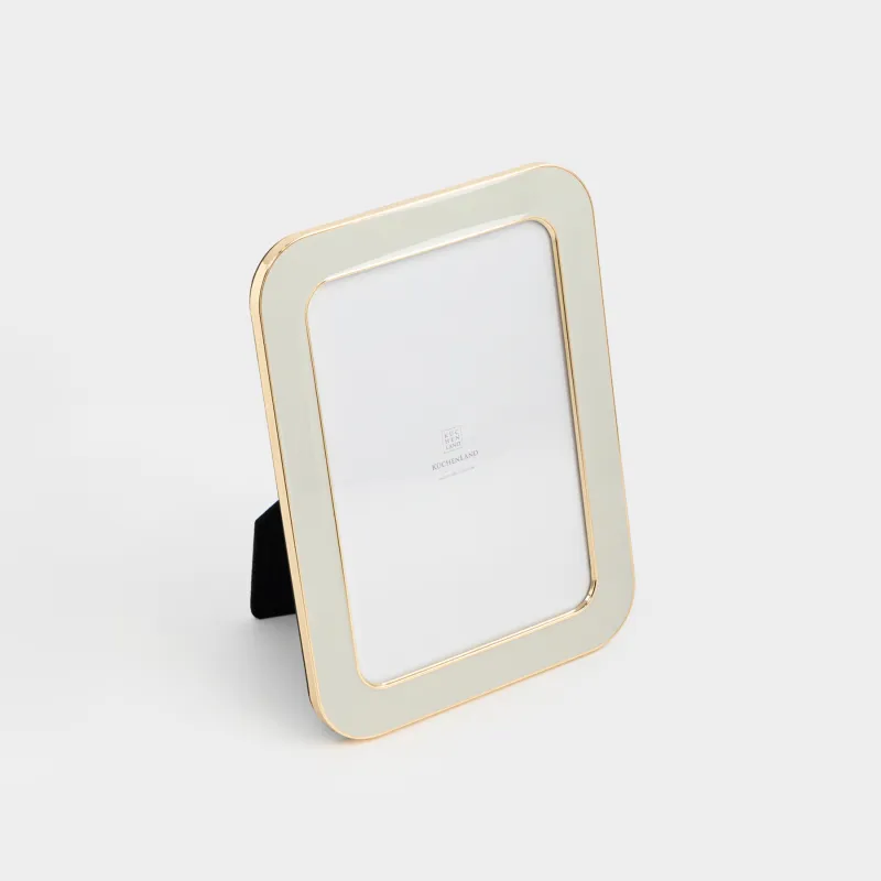 Photo frame, 15x20 cm, metal / glass, beige-gold, Fantastic gold