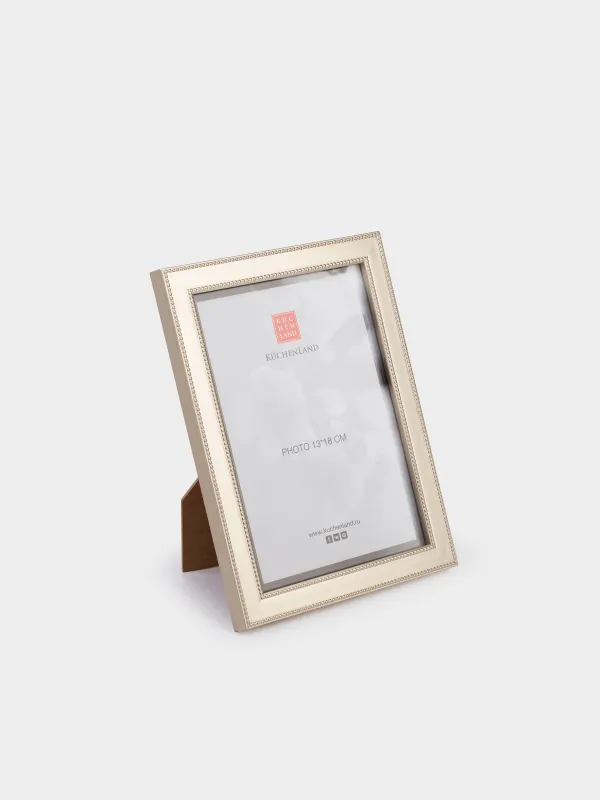 Photo frame, 16х21 cm, plastic / glass, golden, Image, image-0