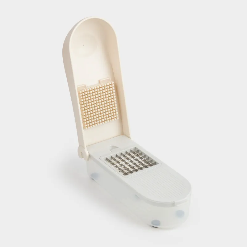 Shredder, 28 cm, 5 attachments, mechanical, plastic / steel, Beige, Soft