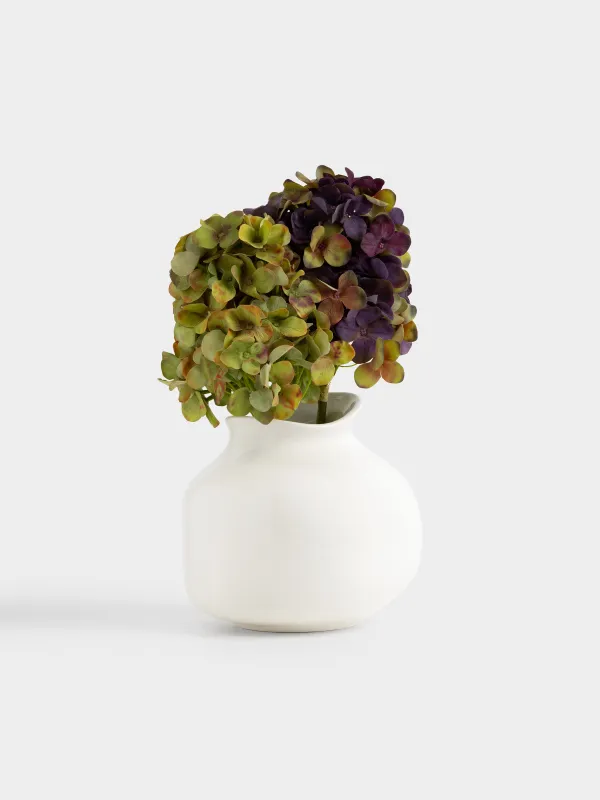 Vase for flowers, 20 cm, ceramic, milk, Curves, Antic, image-4