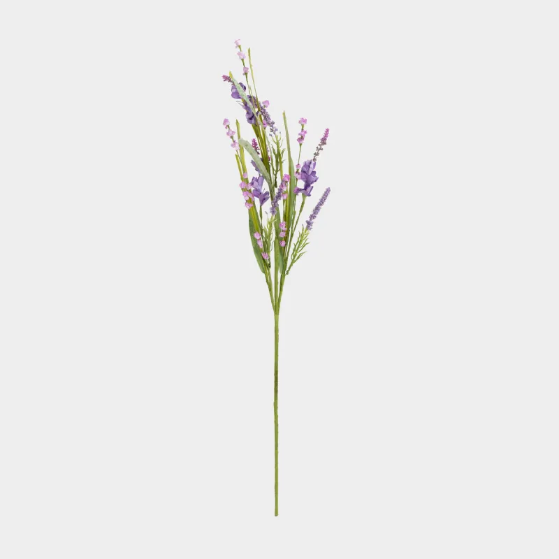 Decorative branch, 86 cm, plastic / polyester, Purple bells, Flower garden
