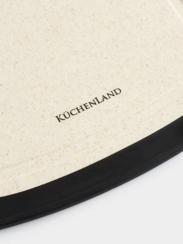 Cutting board, 32x20 cm, rectangular, plastic / rubber, milky, Speck-light, image-1