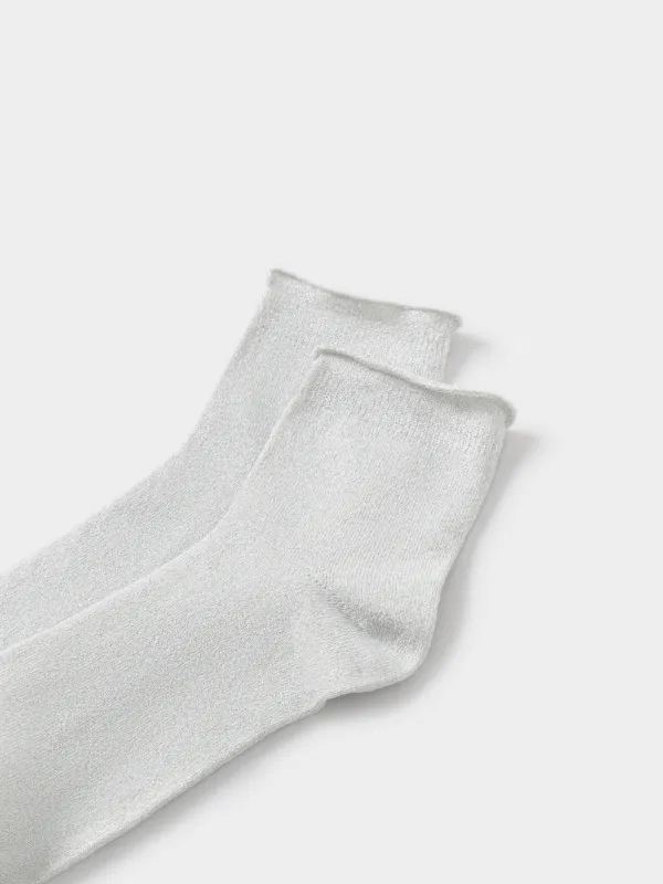 Women's socks, size 36-38, cotton / polyester, milky, Glint, image-3