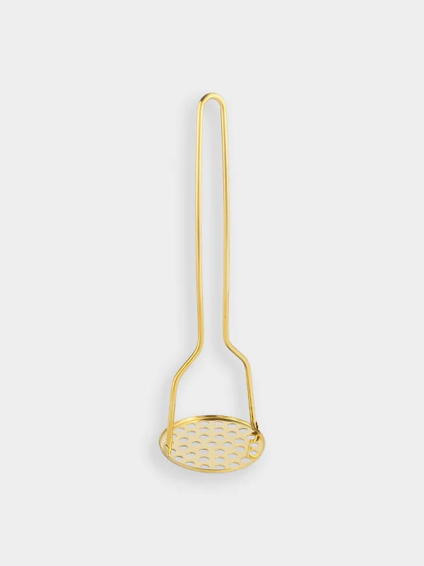 Puree press, 28 cm, steel, golden, Device gold, image-1