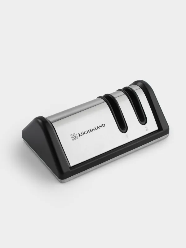 Knife Sharpener, 10 cm, 2-Stage sharpening, black, rhombus shaped, Accessories, image-5