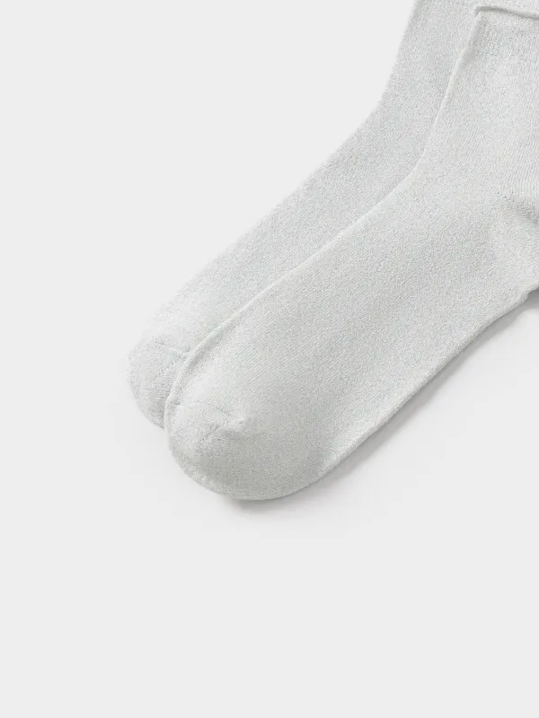 Women's socks, size 36-38, cotton / polyester, milky, Glint, image-2