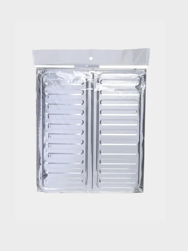 Protective screen for the stove, 84x33 cm, folding, aluminum, Classic, image-3