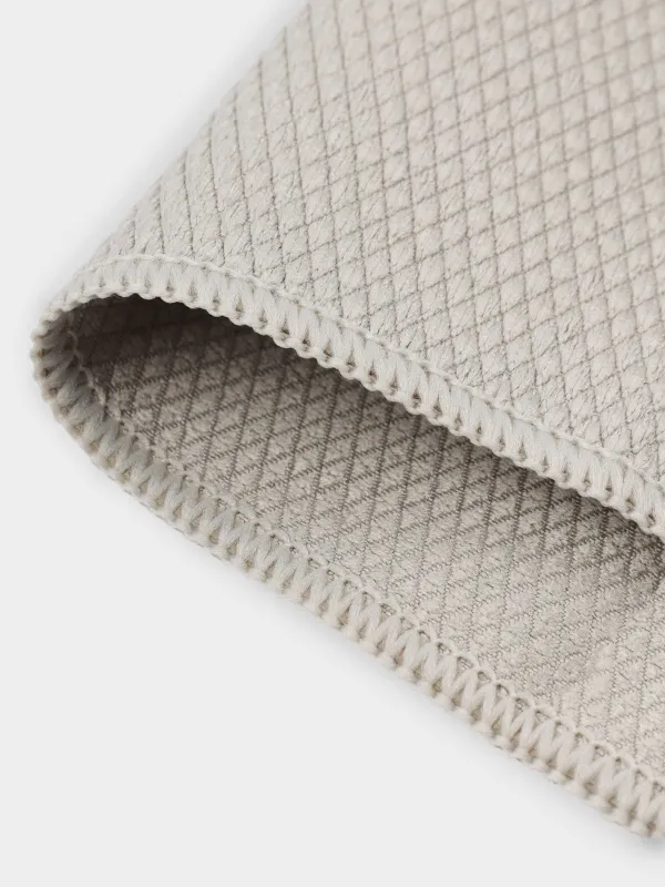 Cloth for glass/plastic/mirrors, 35x35 cm, microfiber, Fish scales, grey-beige, Clean, image-1