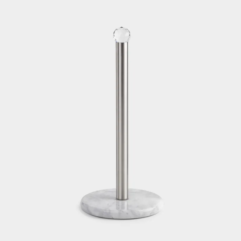 Paper towel holder, 32 cm, Steel / Marble, Silver, Crystal, Classic Marble