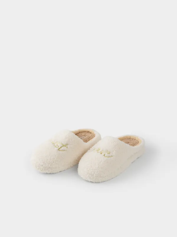 Women's slippers, homewear, size 36-37, fleece / nylon, milky brown, Needed, image-3