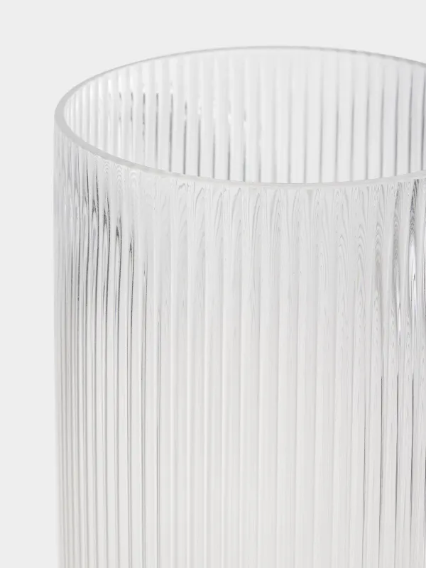 Flower vase, 30 cm, glass, Stripes, Ribby, image-2