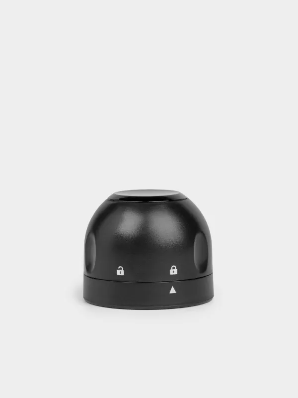 Bottle stopper, 4 cm, with locking mechanism, plastic, black, Dome, Bar, image-0