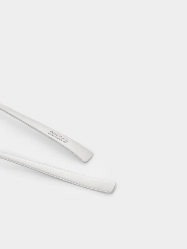 Salad serving equipment, 24 cm, 2 pr, spoon / fork, steel, Brugge, image-8
