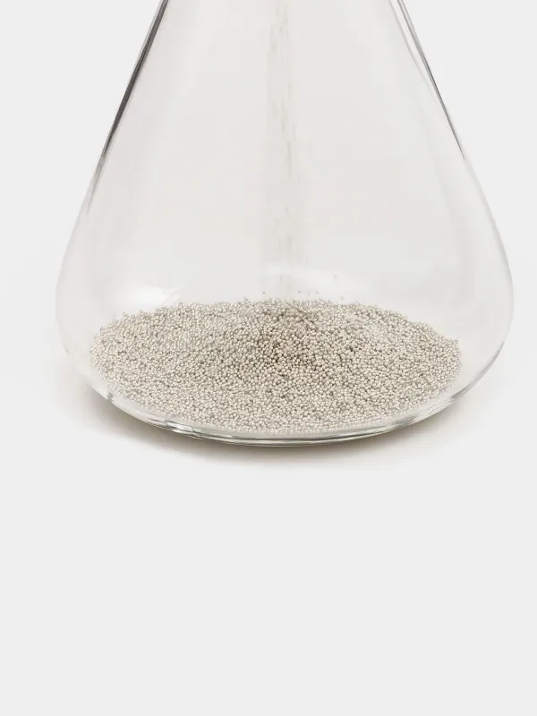 Hourglass, 16 cm, 2 minutes, with sequins inside, glass / sequins, silver, Sand time, image-2