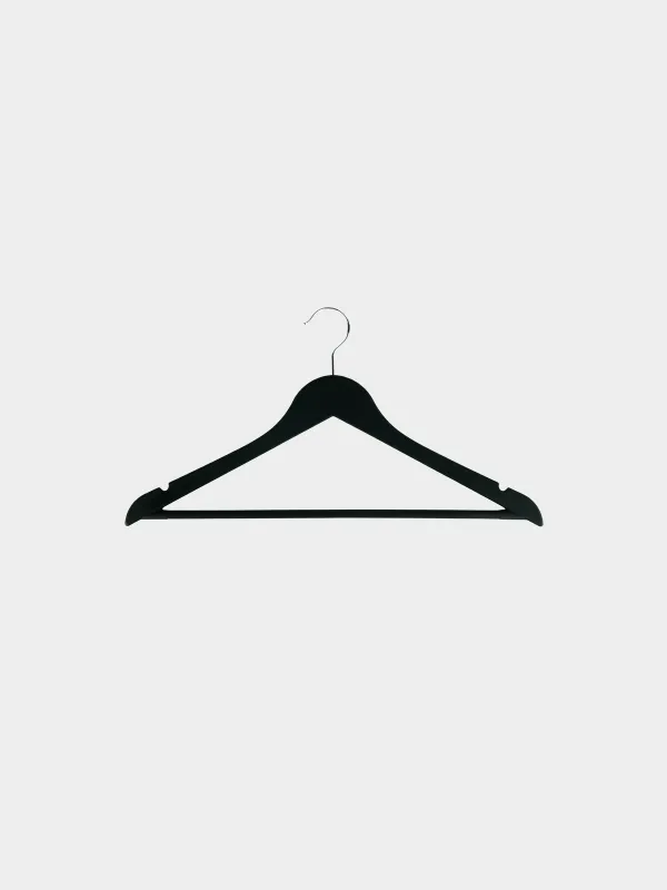 Hanger, 44 cm, 4 pcs, plastic coated, black, Fun house , image-1